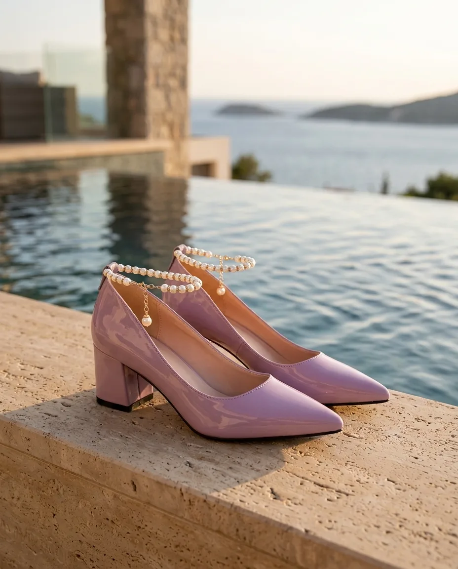 Lilas Pearl Pump — editorial render