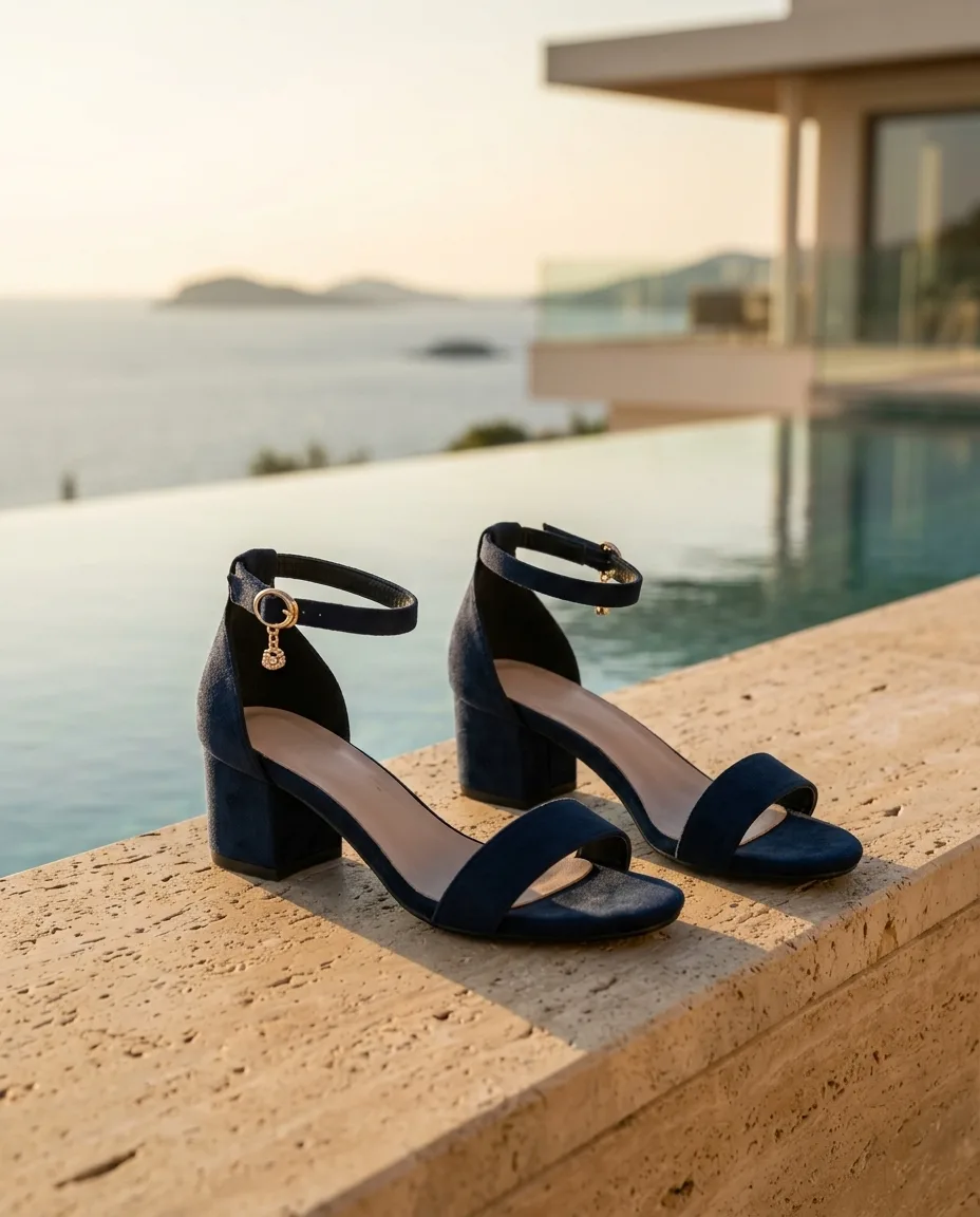 Marine Block Sandal — editorial render